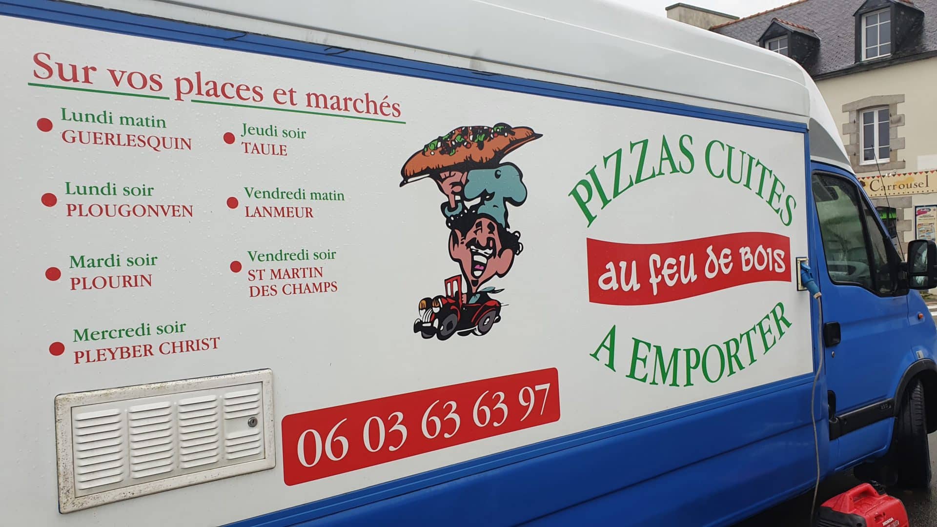 Paulo Pizza la carte des Pizzas a emportees sur Taule Saint Martin des Champs et Pleyber Christ 4 - La carte
